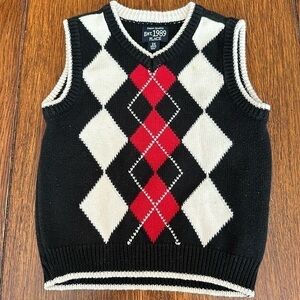1989 Place retro children’s argyle sweater vest size 24M
